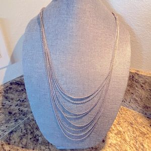Stella & Dot Silver Layer Necklace